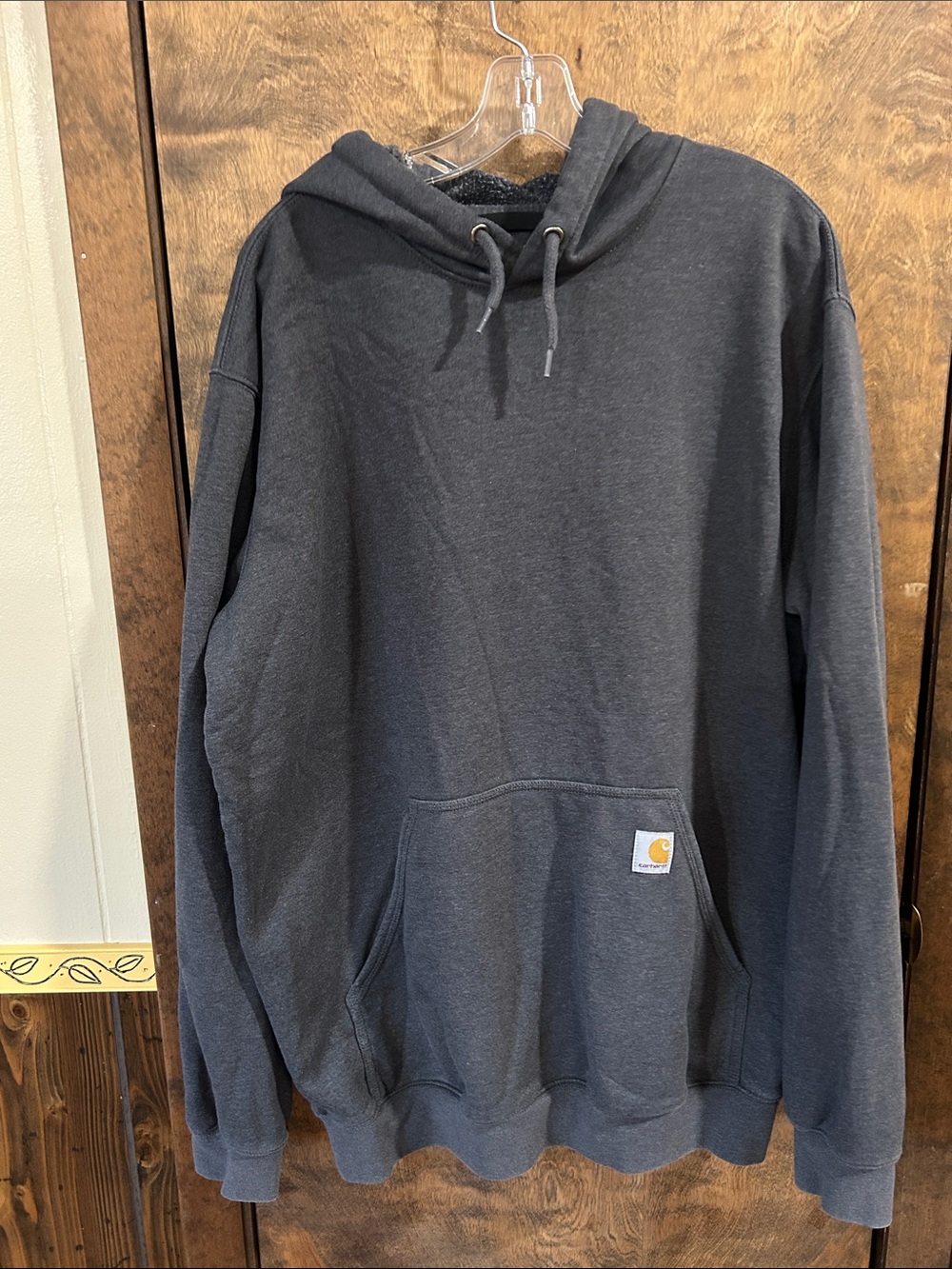 Carhartt Charcoal Pullover Hoodie with Kangaroo Pocket L Tall